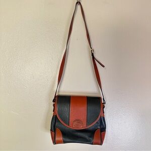 EUC Del Rio Cross Body‎ Strap Purse Black and Brown Leather